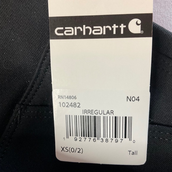Carhartt 102482 - Women's Force® Utility Knit Pant Black size X-small Tall NWT - Picture 11 of 11